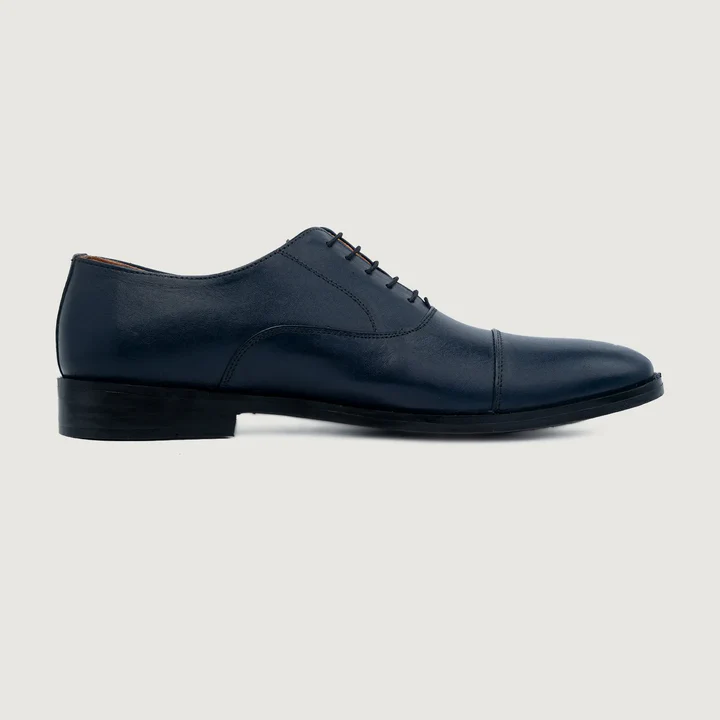 Professor Oxford Midnight Blue Leather Shoes - Image 5
