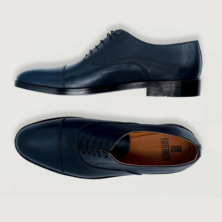 Professor Oxford Midnight Blue Leather Shoes - Image 4