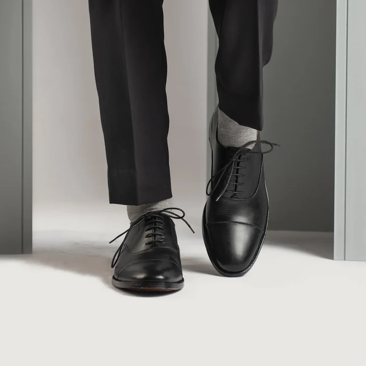 Professor Oxford Black Leather Shoes - Image 3