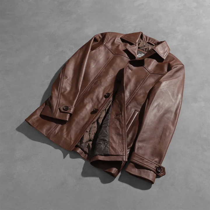 Vincent Alley Brown Leather Jacket - Image 2
