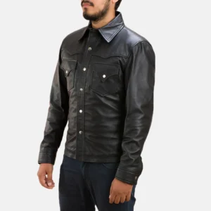 Ranchson Black Leather Shirt - Image 5